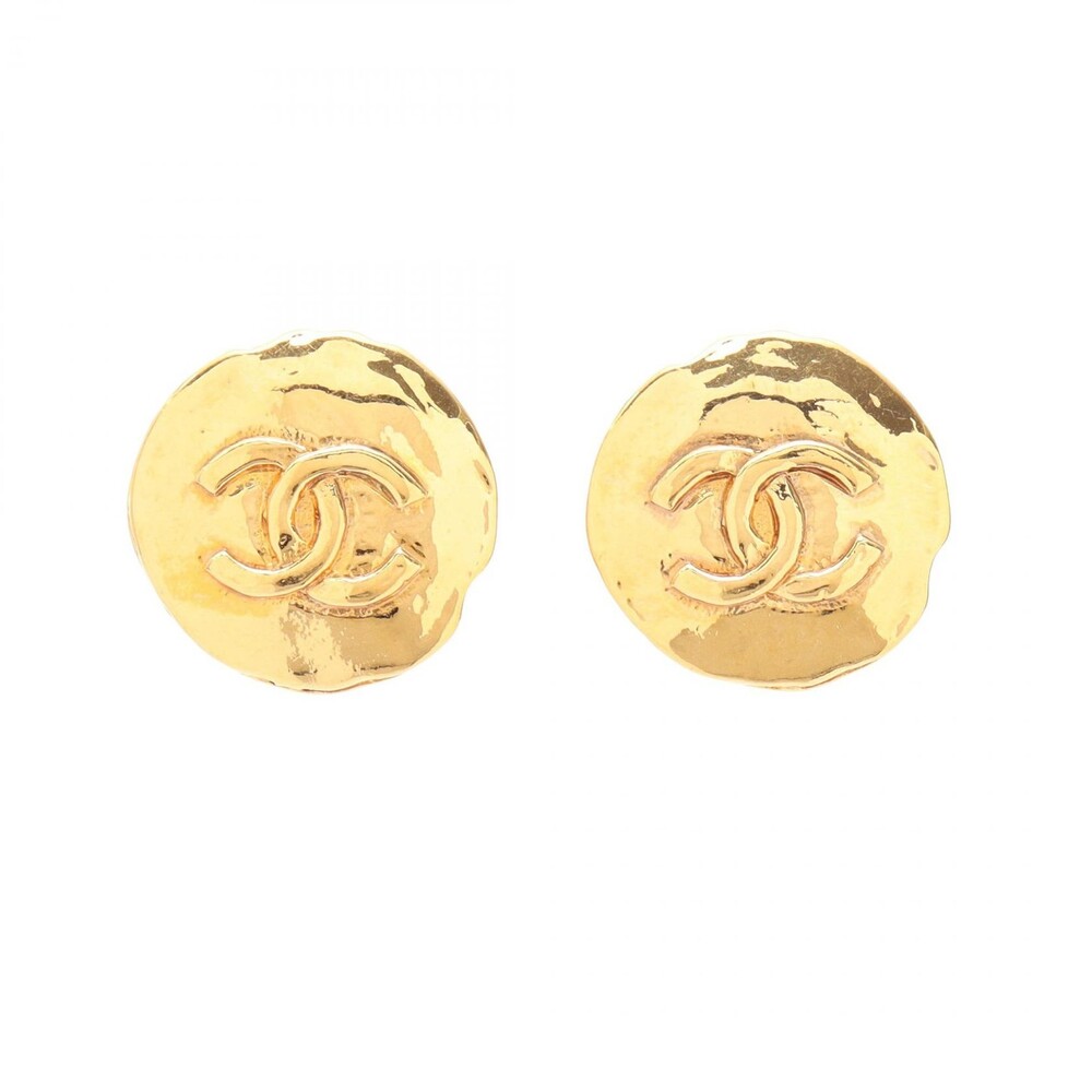 Chanel Coco Mark Earring Gold Plated #295895C47B